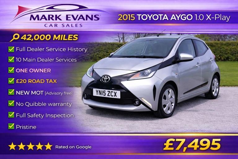 2015 Toyota AYGO 1.0 VVT-i X-Play 5dr HATCHBACK Petrol Manual