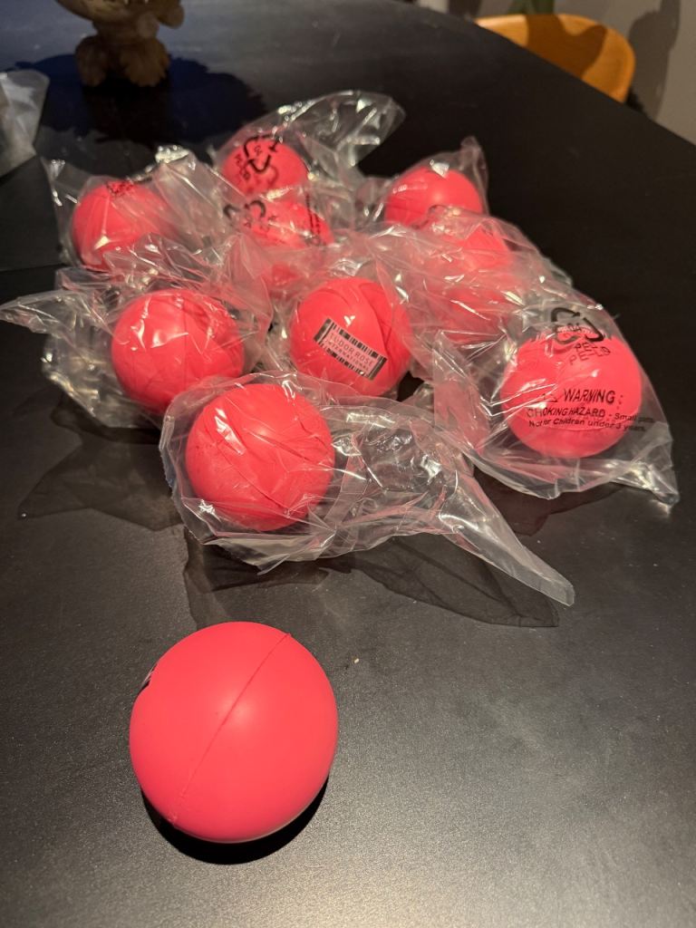 10 x Pink Foam Balls 