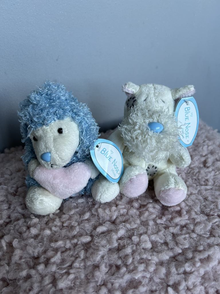 2 blue nose friends with tags 