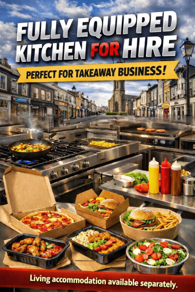  2-Bedroom Flat & Fully Equipped Commercial Kitchen 