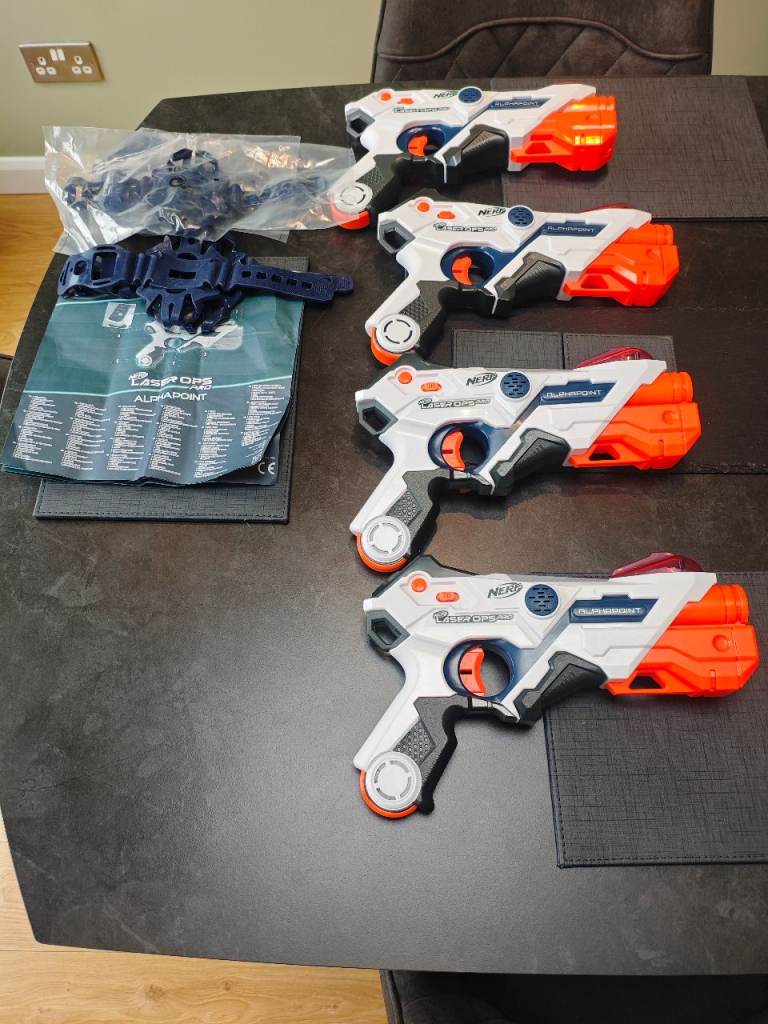 Nerf laser pro alphapoint guns (X4)