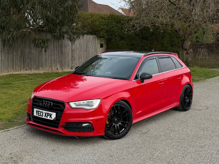 AUDI A3 S LINE 2.0 DIESEL TDI MANUAL 5 DOOR RED 2013 FACELIFT HATCHABCK