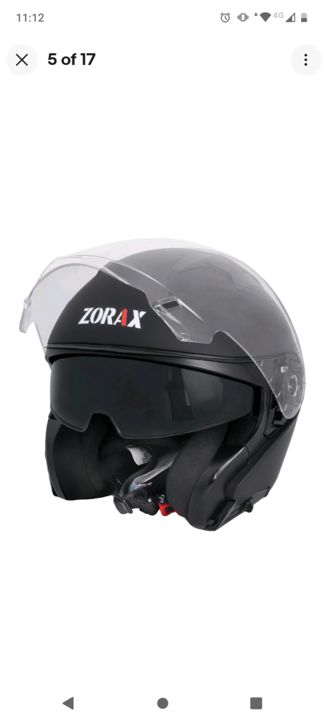 Zorax open face motorcycle helmet size S New