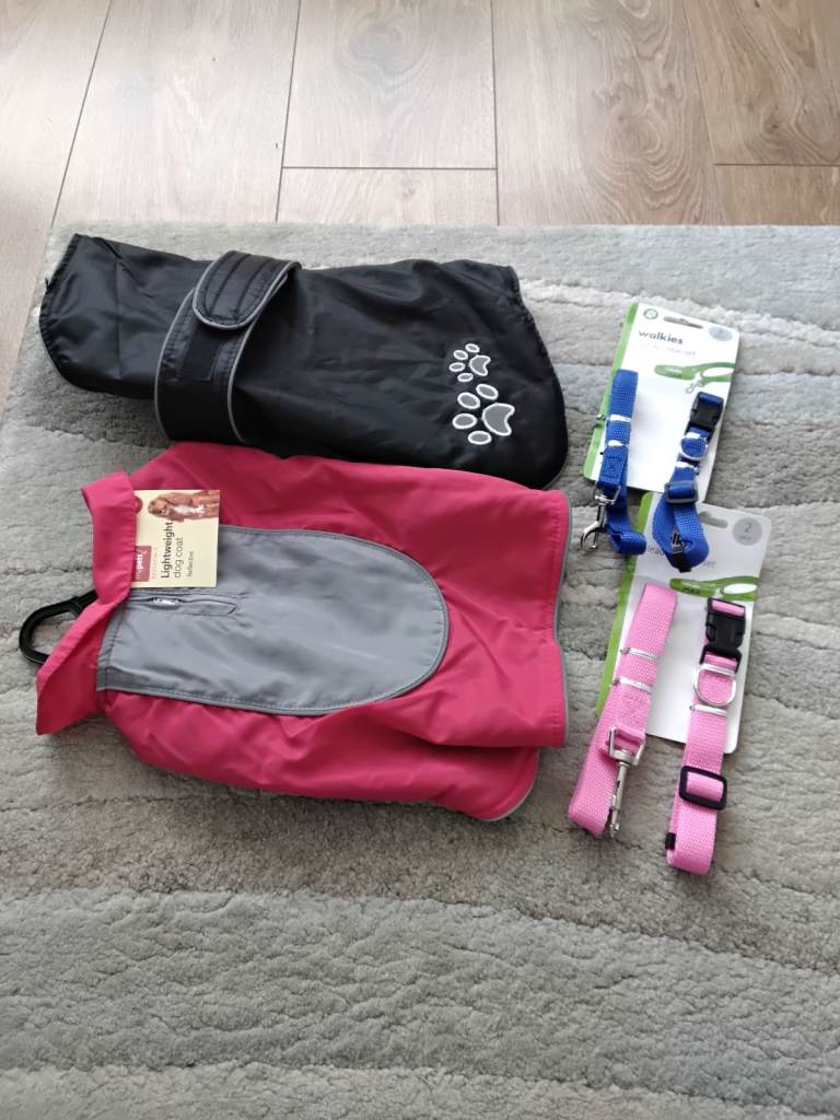 Dog coats x2 and leads x2 £5