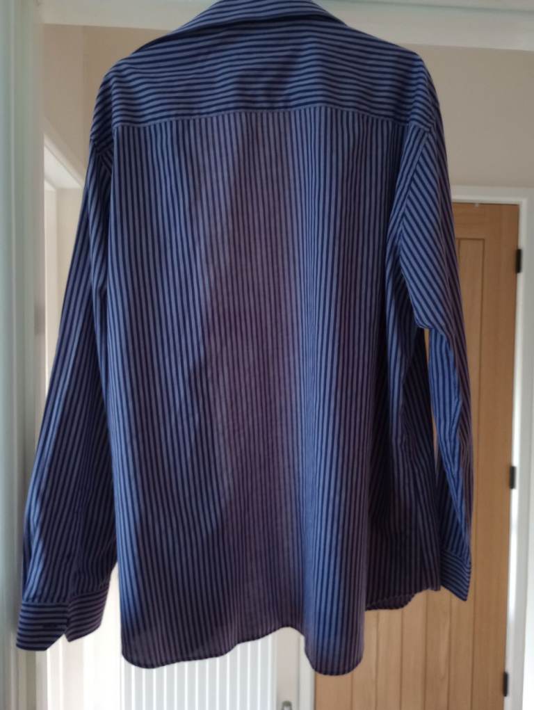 Thomas Nash Blue Striped Long Sleeve Shirt