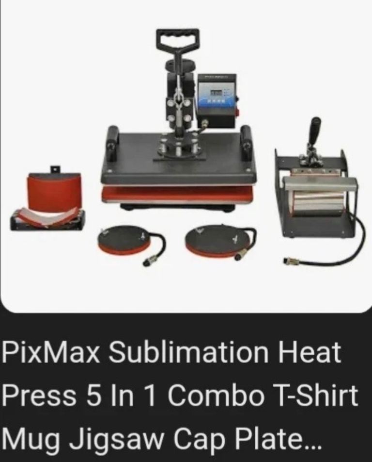 Printing equipment PIXMAX SUBLIMATION HEAT PRESS 5 in 1 COMBO 