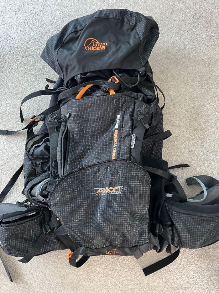 Lowe Alpine 85 litre backpack rucksack trekking backpacking suitcase walking 