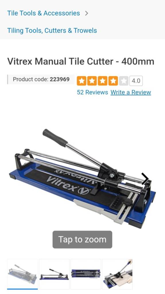 Vitrex Manual Tile Cutter 400mm – Brand New
