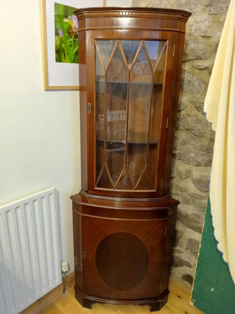 Corner Cabinet with Glass Display