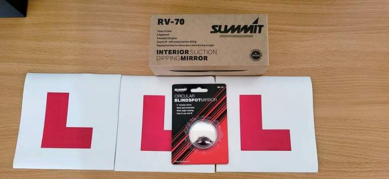 Learner Plates, Blindspot Mirror & Interior Mirror