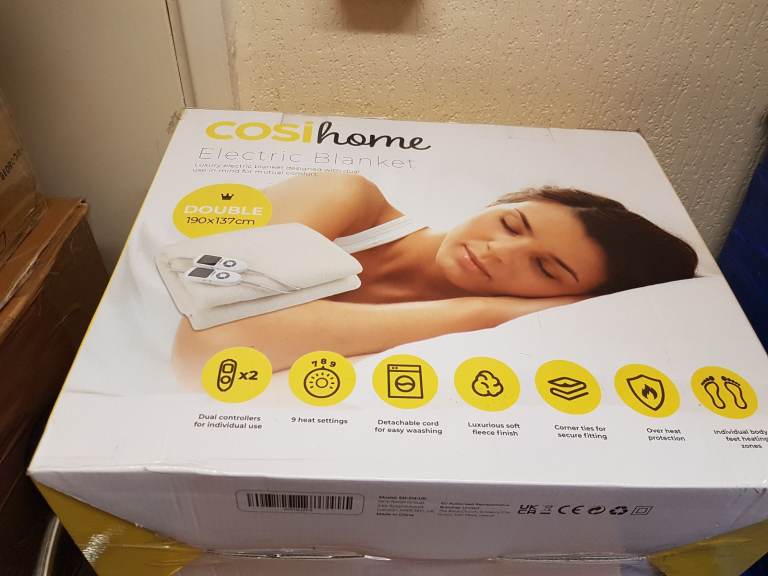 Cosi Home Electric Blanket Size Double in cream