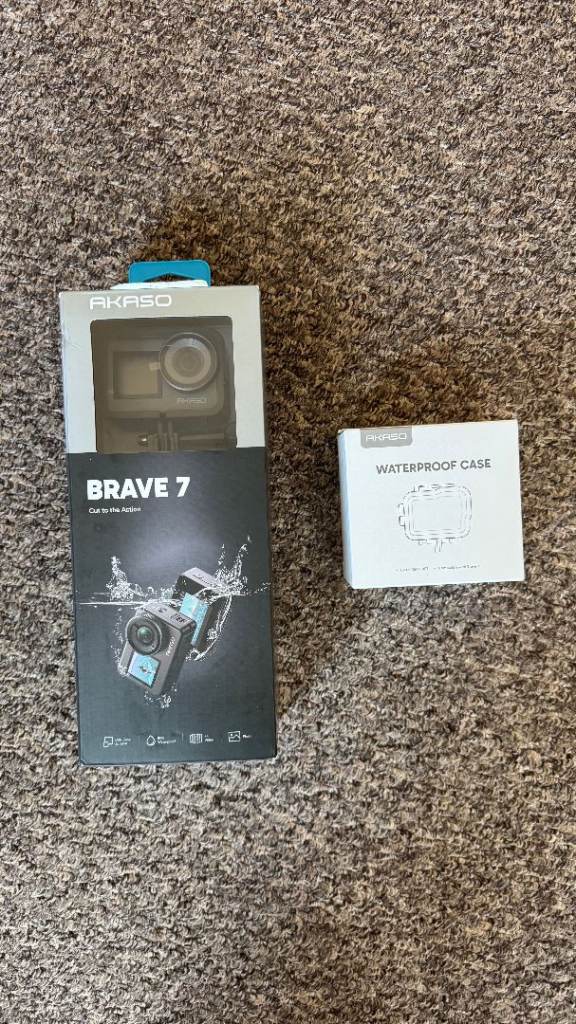 AKASO Brave 7 Action Camera with 256GB microSDXC Memory Card, Native 4K -