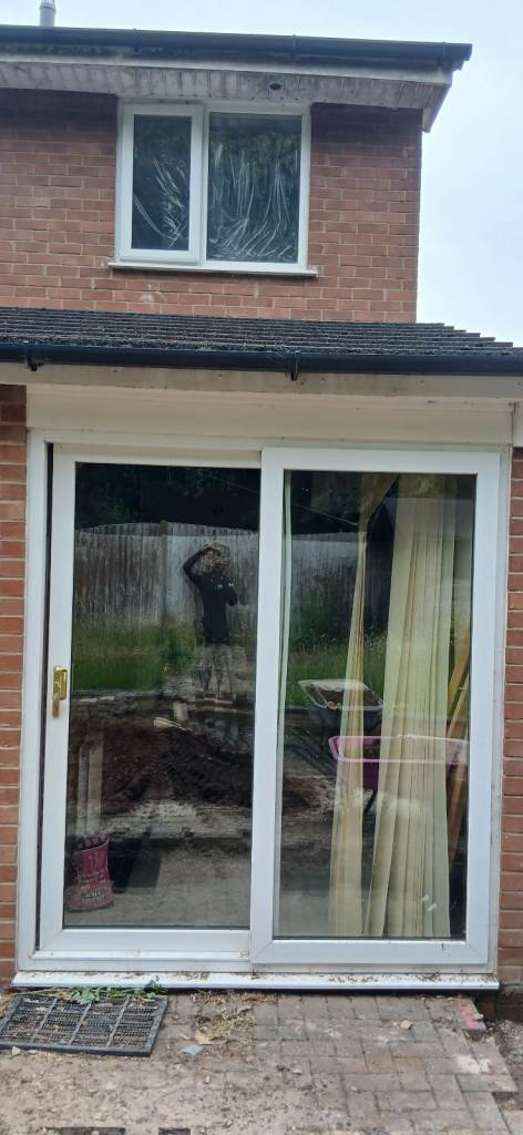 White UPVC Double Glazed Sliding Patio Doors