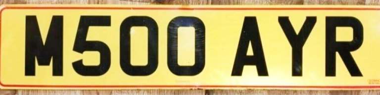 M500 AYR cherished numberplate