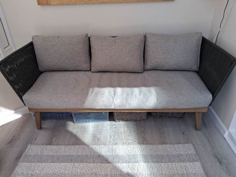 Three piece sofa and chair suite for conservatory or patio