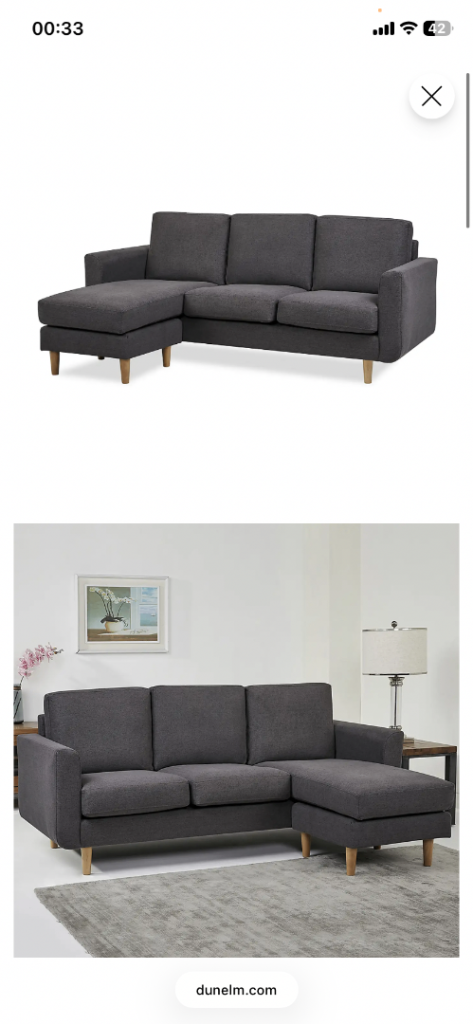 Corner sofa collect today reduced