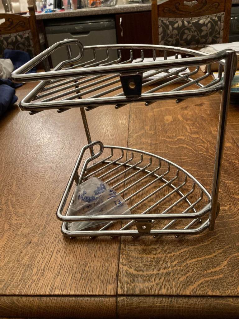 Corner shower caddy