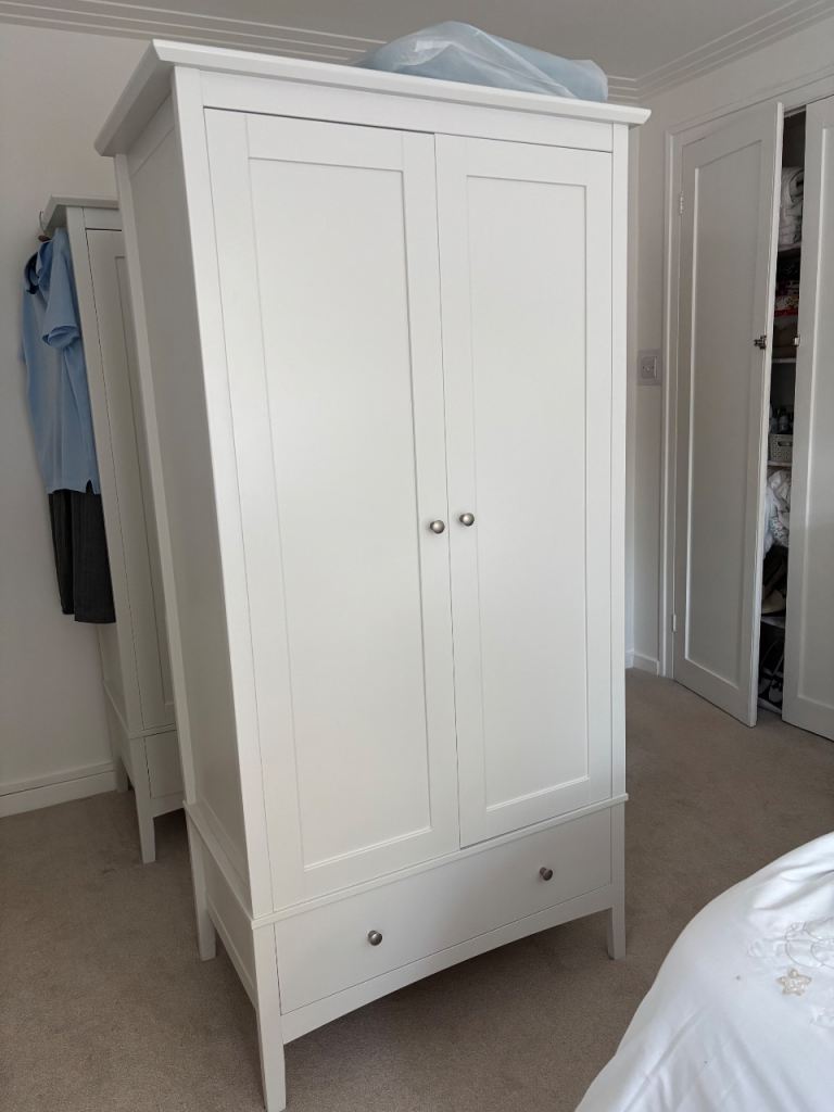 2x white wardrobes - M&S