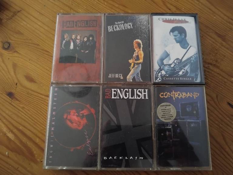 Job Lot of 6 Rock Cassette Tapes – Good Condition