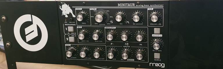Moog minitaur, boxed with rack ears. *Mint*