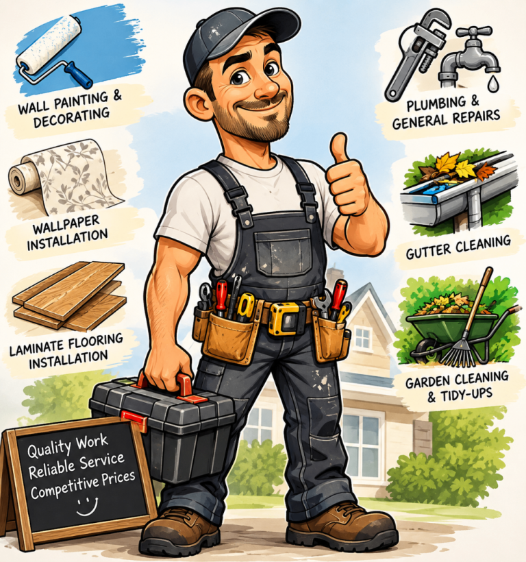 🔨 Home Improvements & Handyman Services - Wallpaper, Flooring &More
