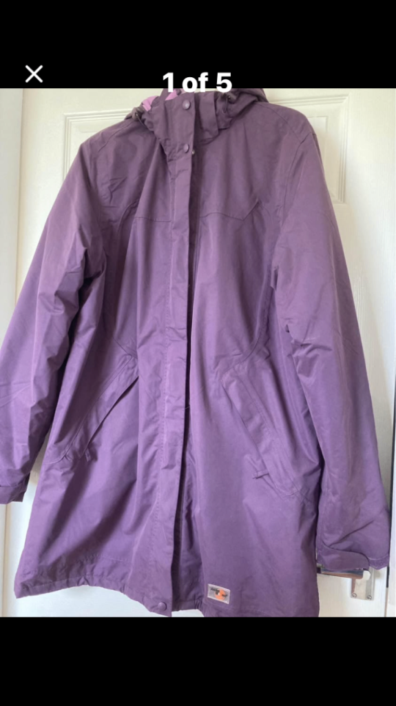 New very warm purple jacket with fleece lining.  
