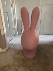 Pink bunny ears kids chair 