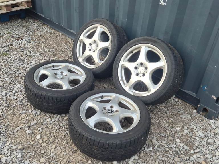 🌟Genuine Mercedes 18 inch staggered alloy wheels 5x112 with ALL MATCHING BRIDESTONE TYRES 7M++