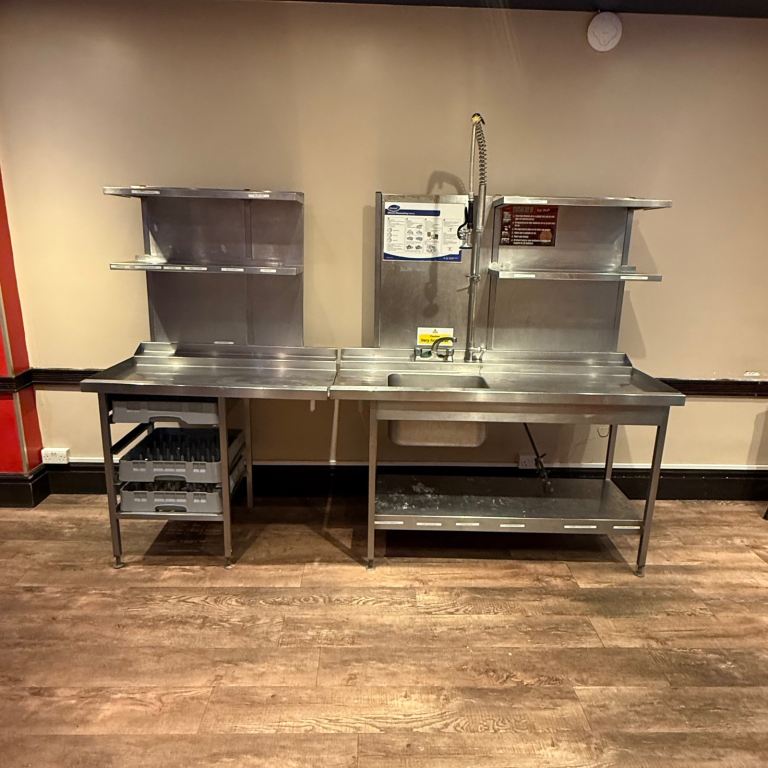 FREE DELIVERY Single Bowl Commercial Sink For Dishwasher, in good condition. 