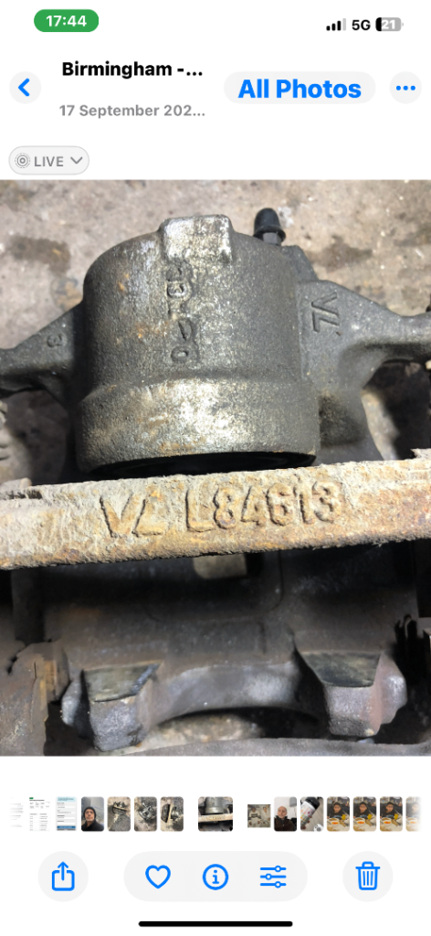 20reg Toyota Corolla estate of front calipur 