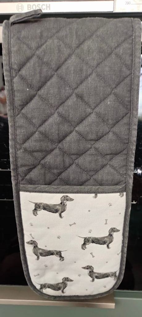 Dog themed oven mitts