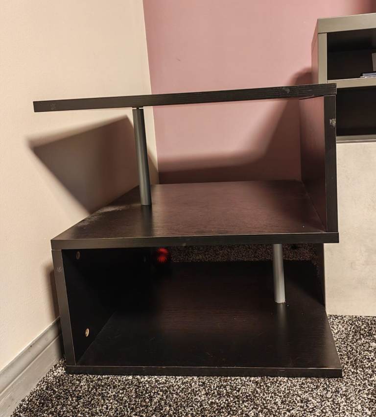 Black s shaped side table 
