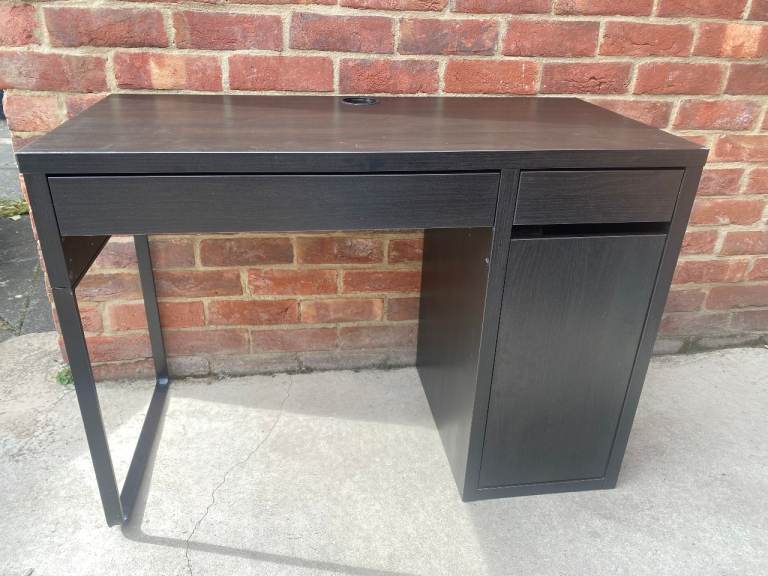 Ikea Micke Desk Study Computer with drawers and shelved storage