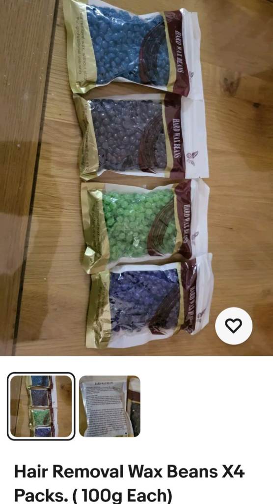 Hair Removal Wax Beans X4 Packs. ( 100g Each)
