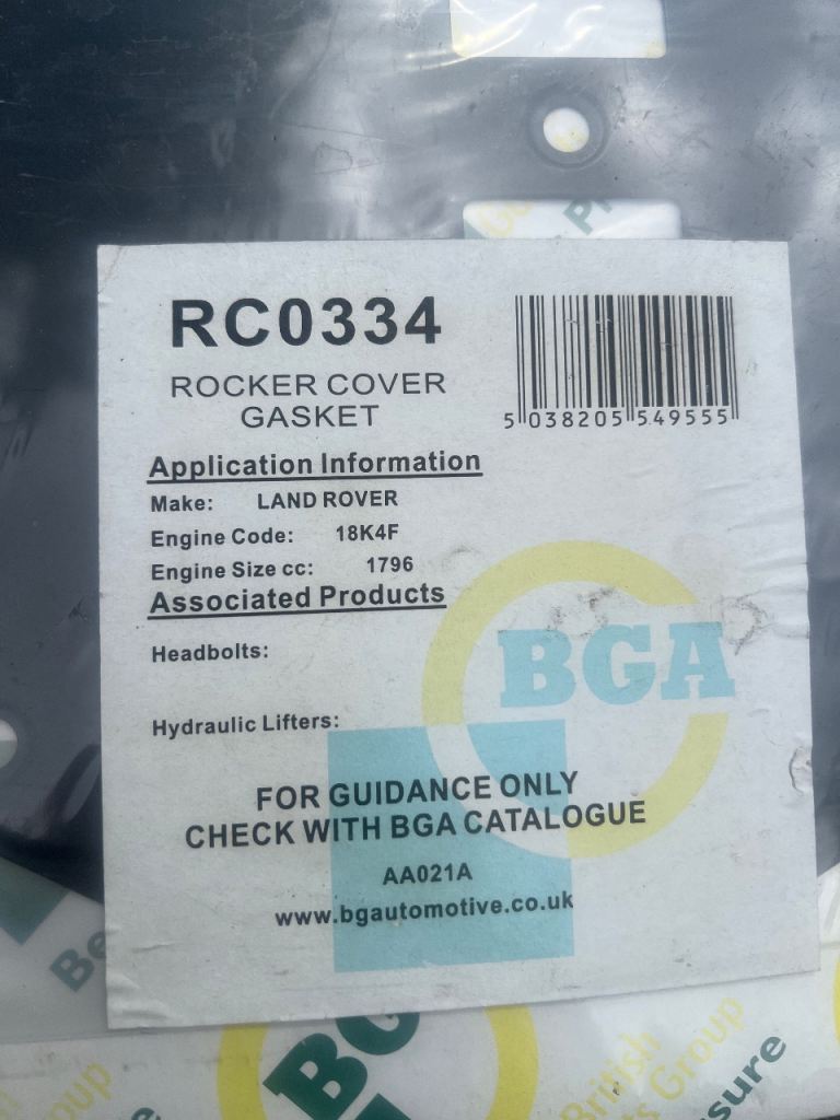 Rocker Gasket Cover Land Rover