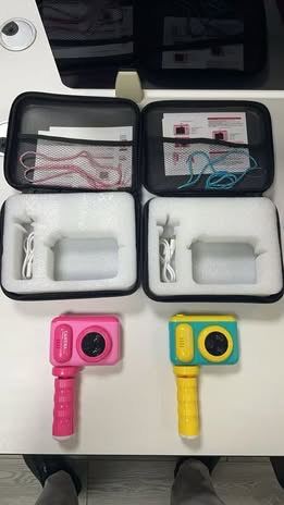 Kids Digital Camera Kit - 2.4 LCD Tripod Grip Carry Case USB -C TF Card Slot