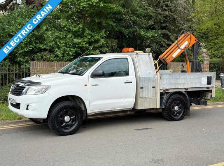2013 62 TOYOTA HI-LUX 2.5 D-4D HL2 144BHP SINGLE CAB 4X4 DROPSIDE WITH CRAIN/HOI