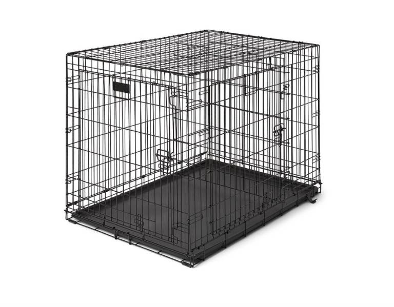 Double Door folding dog crate