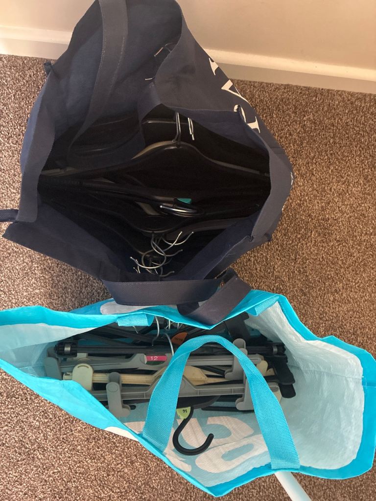 2 bags of coathangers