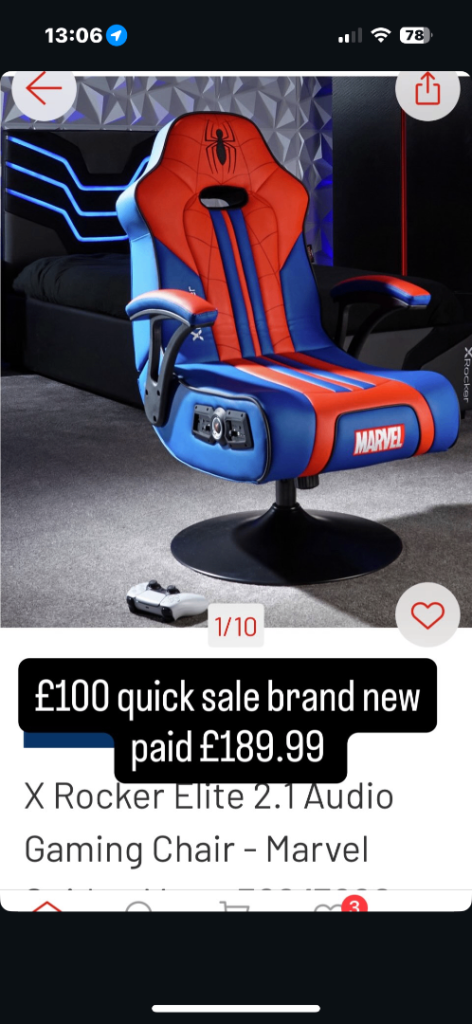 Marvel gaming chair 