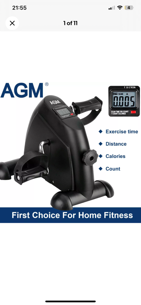 Mini Exercise Bike Pedal Exerciser Arm Leg Cycle Machine Adjustable Resistance