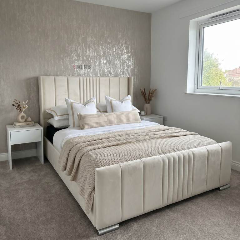 ✨Comfortable & Luxury Royal Wing Bed Frame & Mattress  Brand New Bed Today Delivery Cash On Delivery