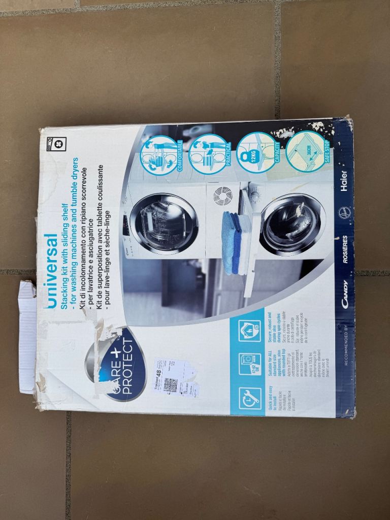 Care+Protect Universal Stacking Kit with Sliding Shelf for Washing Machines and Tumble Dryers