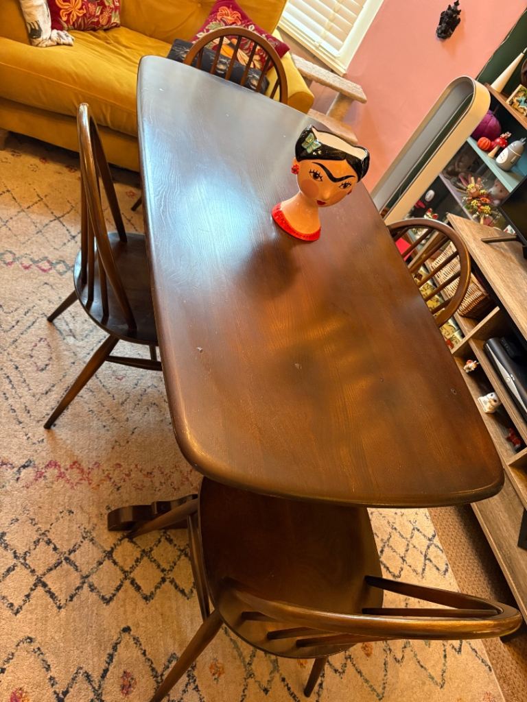 Ercol Refractory dining table and Chairs