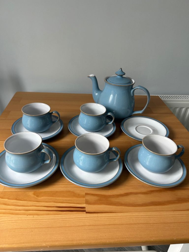 Denby Colonial Blue Tea Set