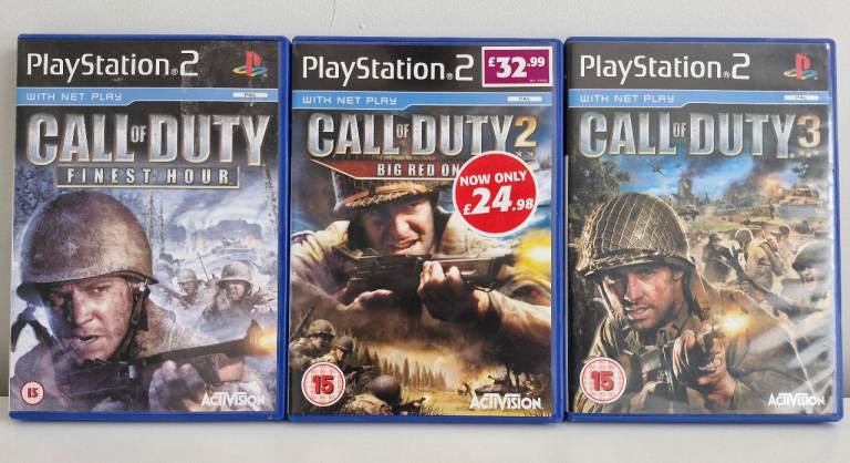 Call of Duty PS2 Games - Finest Hour, Big Red One, CoD 3