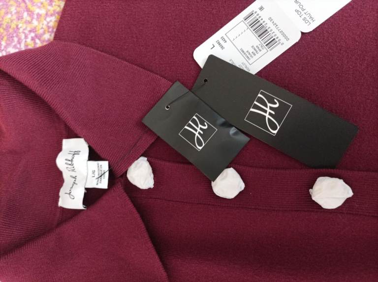 Joseph Ribkoff Red Microfibre Top, Brand New with Tags, Size L (UK 16)