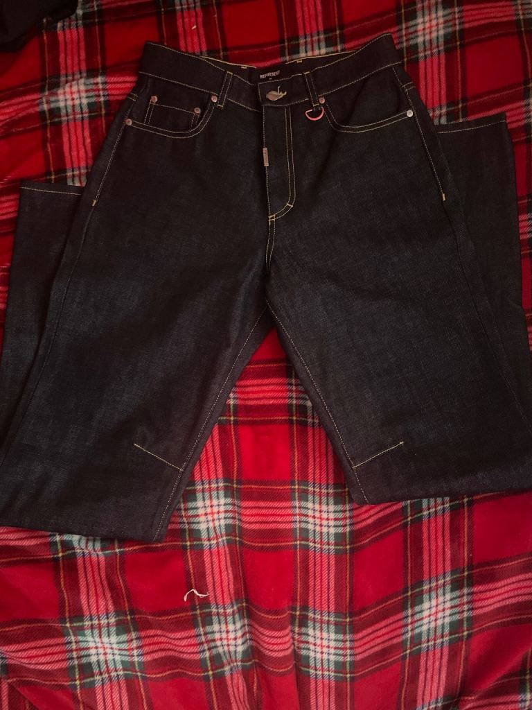 REPRESENT black raw jeans 