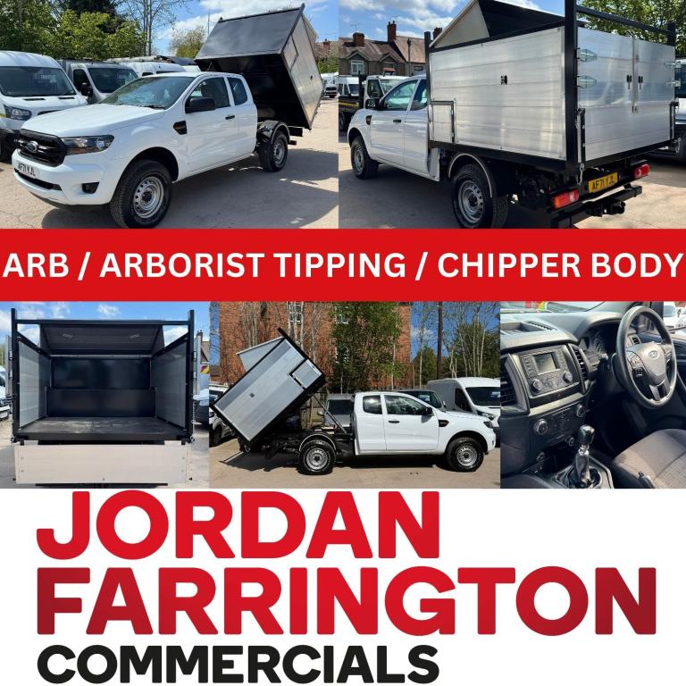 2021 71 reg FORD RANGER 2.0 XL 4X4 AWD ARBORIST KING CAB TIPPER TRUCK *LOW MILES