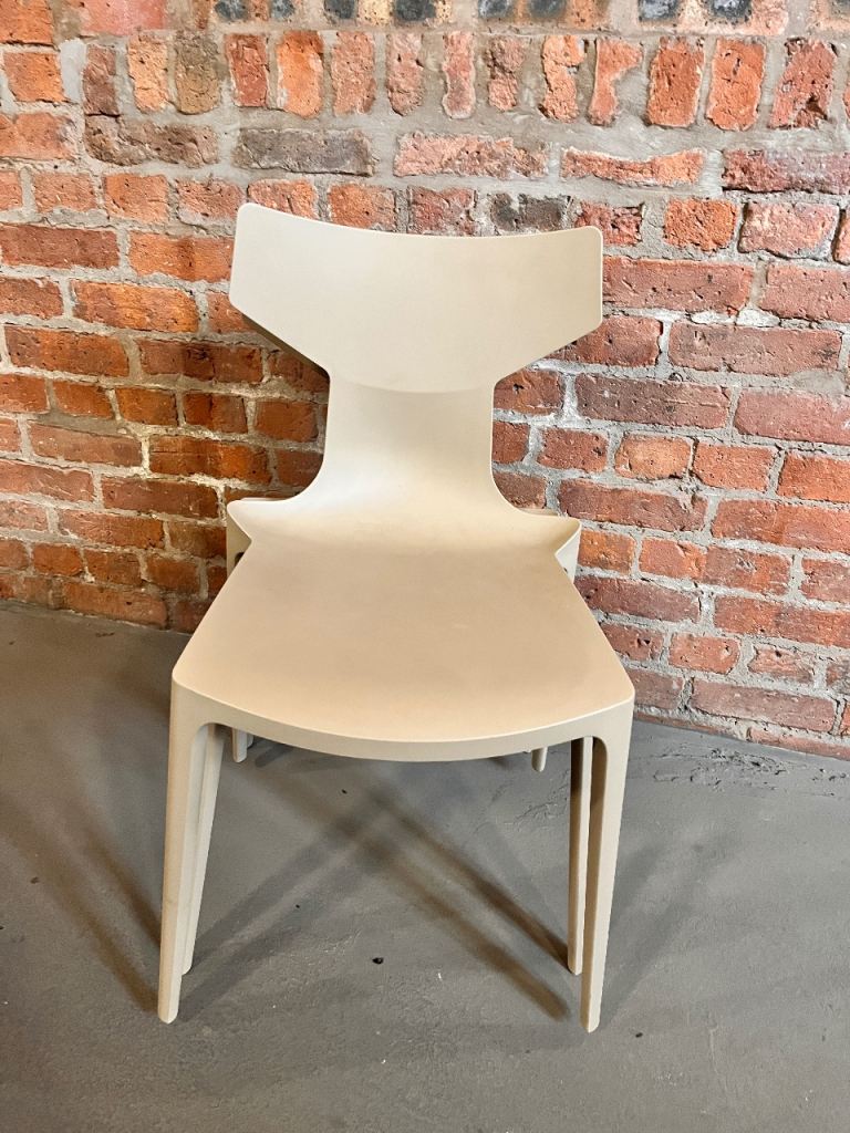 Two Re Chairs in Dove by Kartell Made In Italy